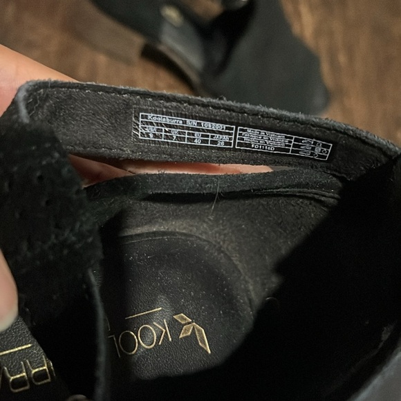 Koolaburra Ugg Ankle Strap Heel Black Size 9 - Picture 12 of 13